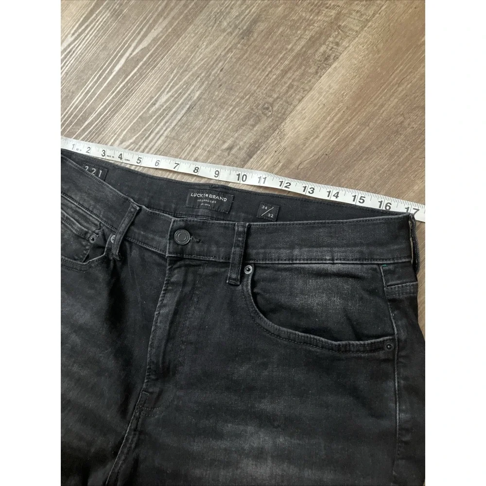 Lucky Brand Mens 221 Straight Leg Jeans Denim Black Jeans Size 34x32